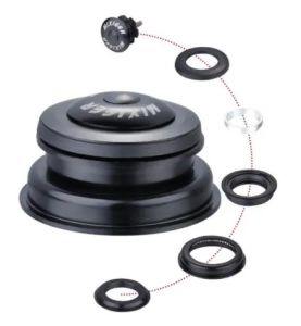 Рулевая колонка MIXIEER, 1-1/8-1.5, безрезьбовая, полуинтегр, ZS 44/28.6  ZS 44/30, подш олукартри