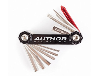 Набор унив. Multiped 10 складн. шестигр. +/- отв. Т25 Cr-V никел. черно-сер. AUTHOR 8-10000063