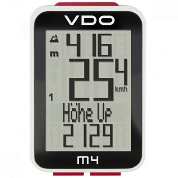Велокомпьютер VDO M4 проводной, 12+16 функций 4-3004
