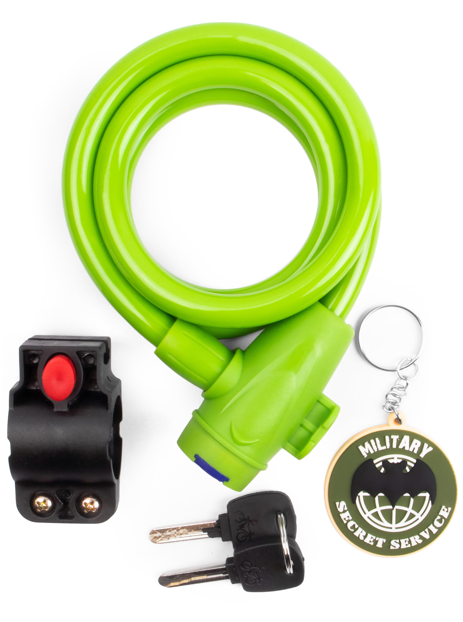 Велозамок с брелоком 12*1200мм, VINCA SPORT, VS 561 Military