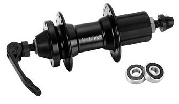 Втулка задняя алюминиевая 3/8*14G*32H*135*145 на эксцентр., под кассету, на промподшипн., GB-43R-QS